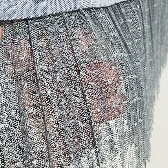 2 Coquette Extra Long Knit Tank Top Shirt Dress Lace Extender Small LOGO Layers - Picture 9 of 15